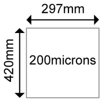 Heavyweight Matt Polyester A3 200 microns (100 Shts)